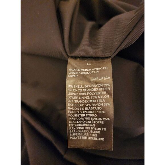 White House Black Market Sleeveless Bateau-Neck Sheath Dress size 14 - Picture 9 of 9